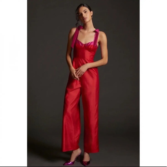 Hutch Anthropologie Red and Pink Jumpsuit - Picture 6 of 8